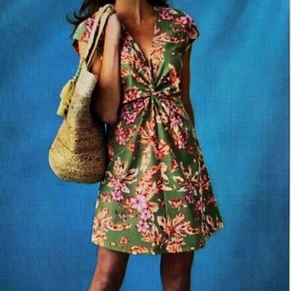 Soft Surroundings Floral Swim Dress Coverup Tropical Size Medium - Picture 1 of 13